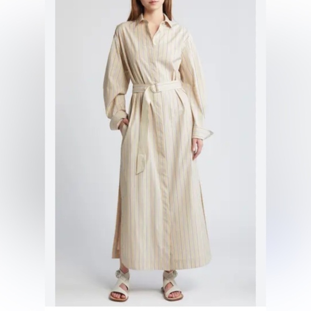 Rag & Bone Briar striped cotton-poplin shirt maxi dress